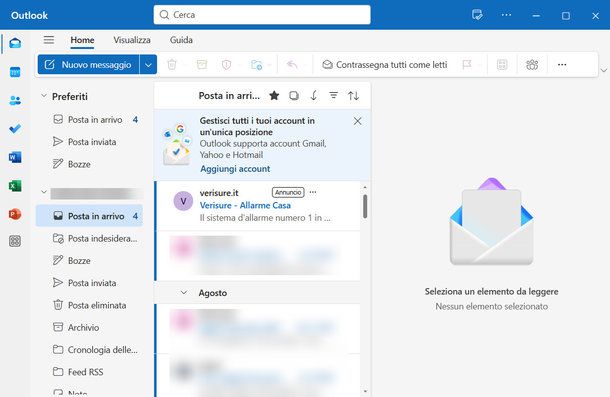 Outlook per Windows 10