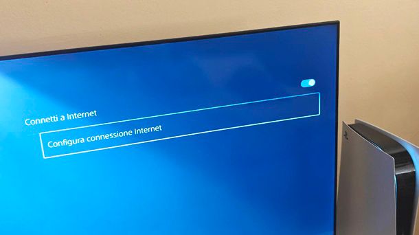 Collegare la PS5 a Internet