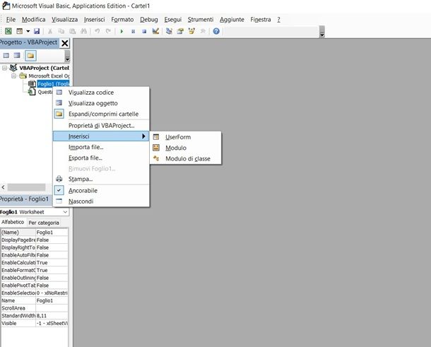 excel scrivere macro