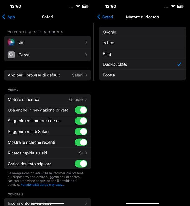 Come impostare DuckDuckGo su Safari per iOS