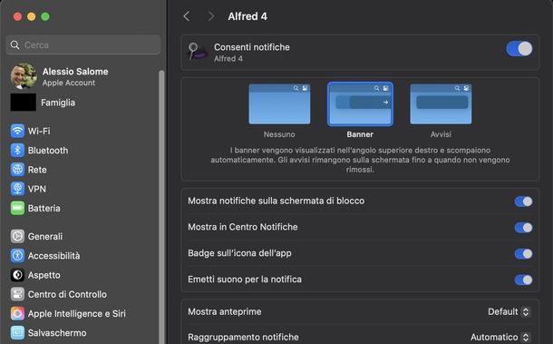 Disattivare popup macOS
