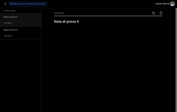 Recuperare note cancellate Note Xiaomi Cloud