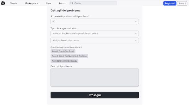 Recuperare account Roblox
