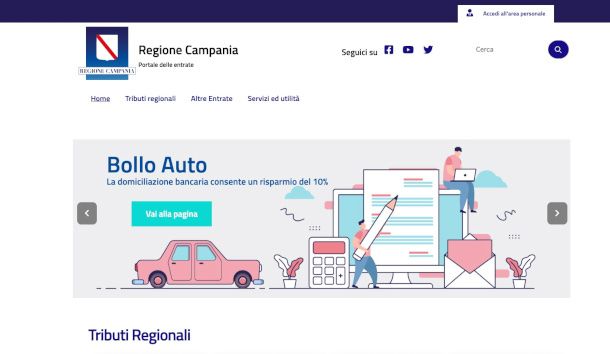 portale entrare regione campania