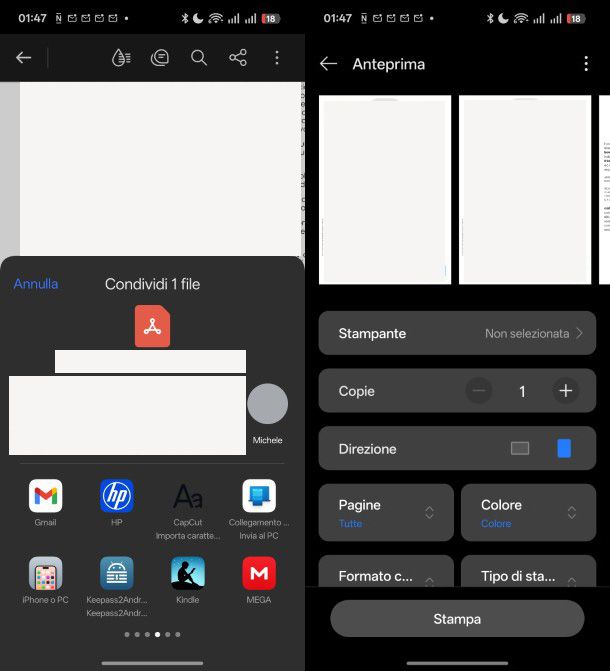 Stampa su Android