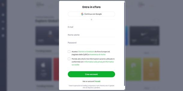 etoro iscrizione