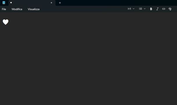 Fare emoticon cuore Windows