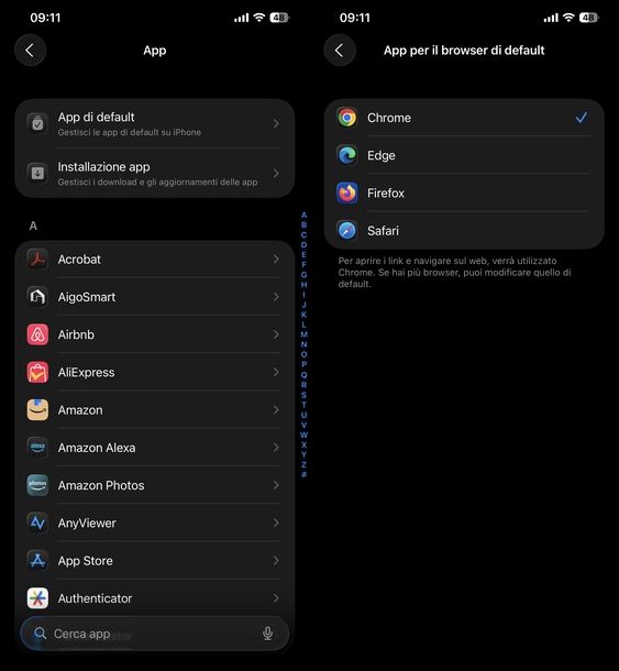 Tornare Google Chrome iOS