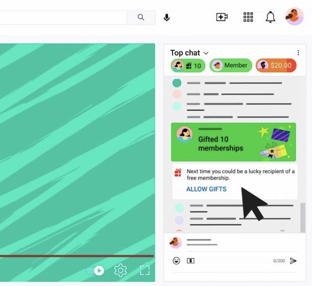 come attivare abbonamenti regalo YouTube