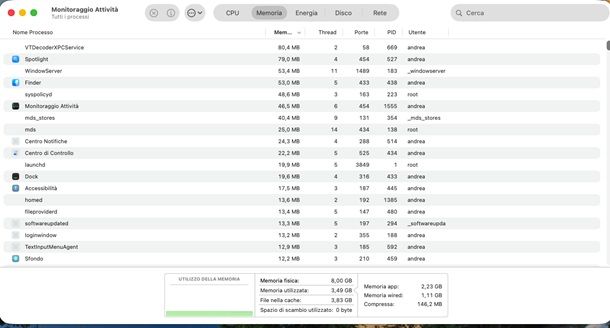 monitoraggio attività