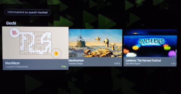 giochi su Android TV
