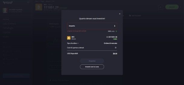 Deposito Bitcoin