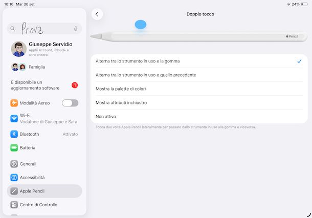 scrivere a mano su iPad