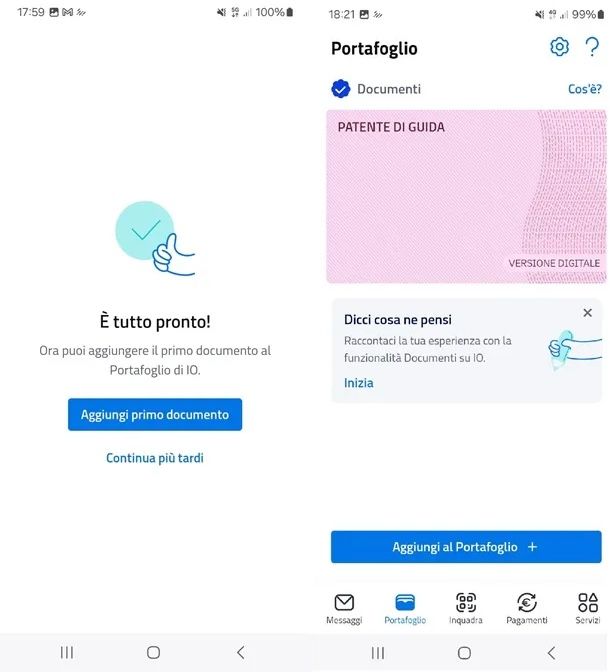 App IO Patente digitale
