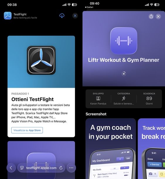 Scaricare app Safari iPhone TestFlight