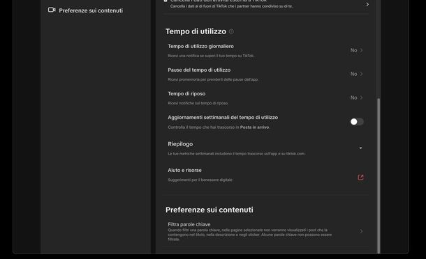 Tempo di utilizzo TikTok Web