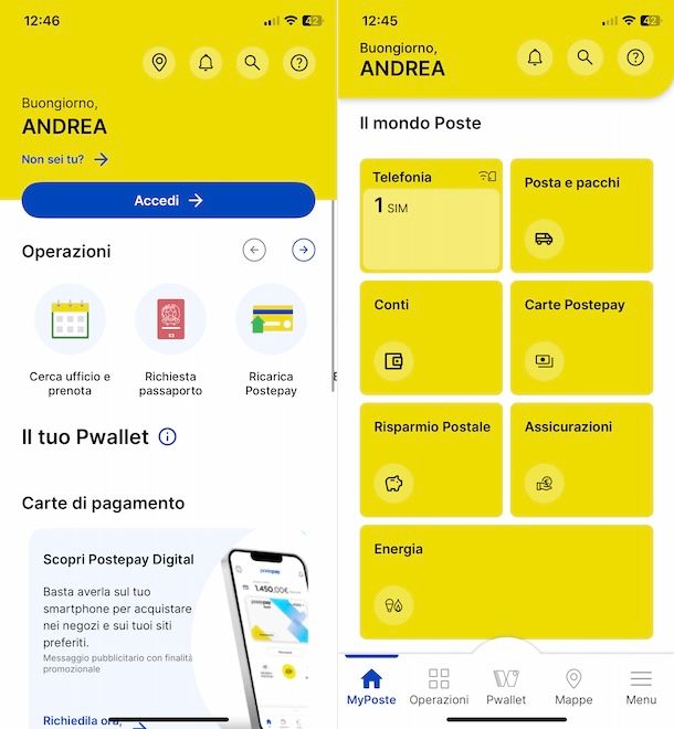 App PosteMobile Casa
