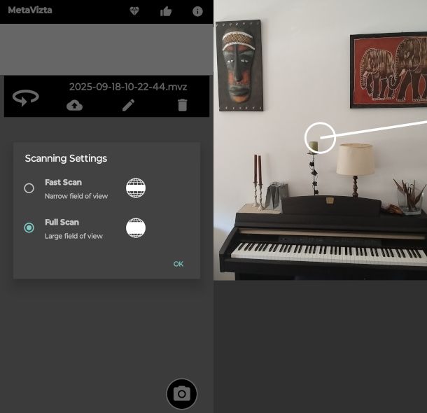 schermate app MetaVizta