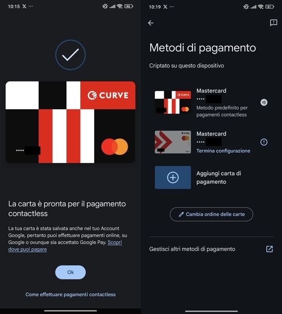 Aggiungere carta di credito Google Wallet Android