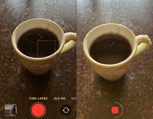 funzione timelapse su iPhone