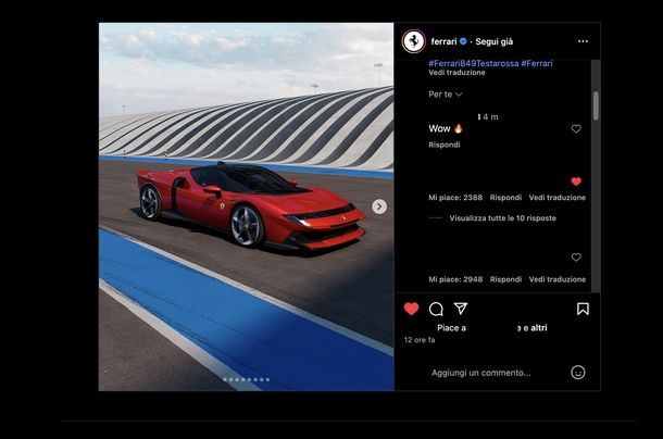 Vedere miei like commenti Instagram Web