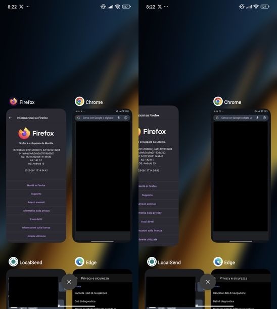 Chiudere app Android