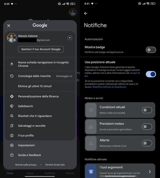 Eliminare popup app Google Android