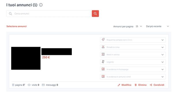 Modificare annuncio Subito.it Web