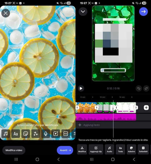 Reel Instagram con foto e video
