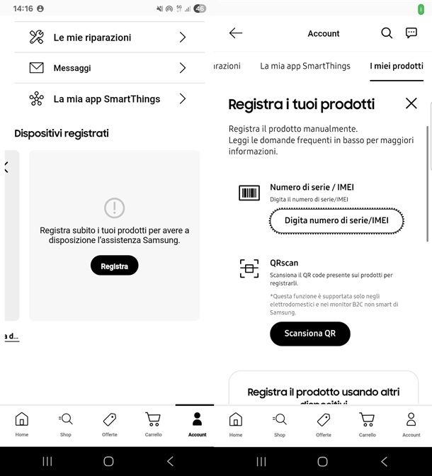 prodotti samsung