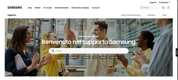 supporto samsung