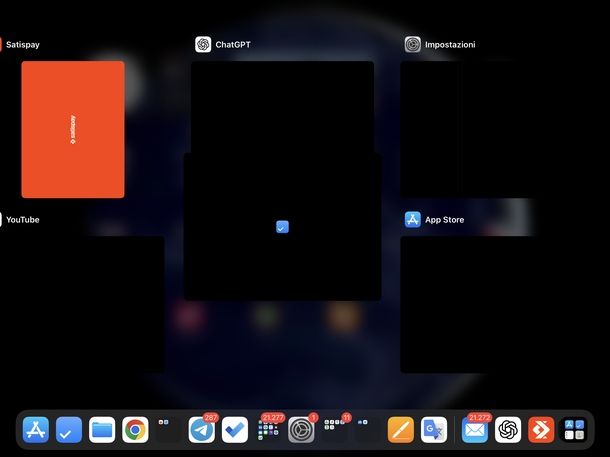 Riavviare app iPad