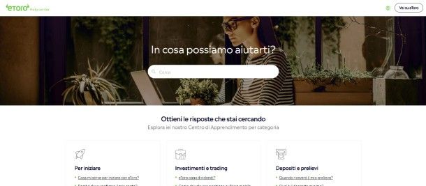 Assistenza eToro