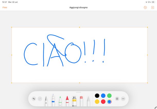 Come funziona Apple Pencil su Pages