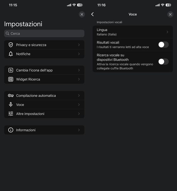 Disattivare microfono app Google iOS