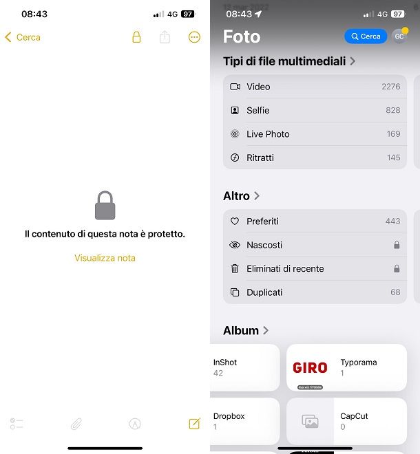 Ricercare tracce sul telefono