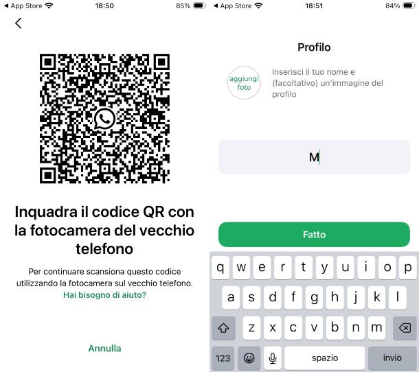 Codice QR WhatsApp