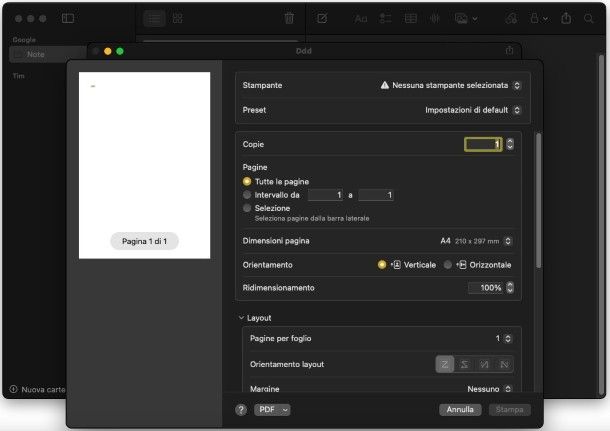 Stampa su macOS