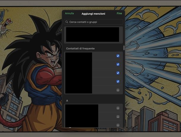 Taggare WhatsApp Stato macOS