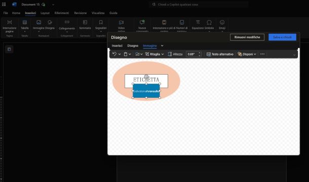 creazione etichette personalizzate su Word Online