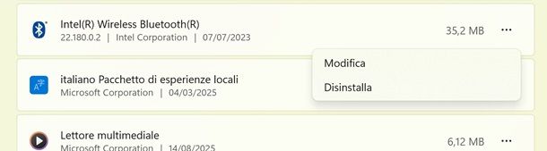 bluetooth disinstallare driver