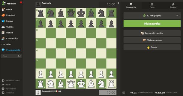 Gioco scacchi gratis