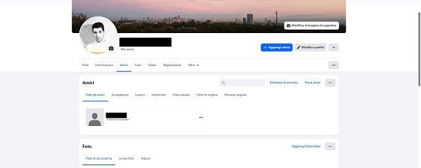 Verificare interazioni e lista amici