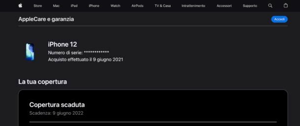 Verifica copertura residua