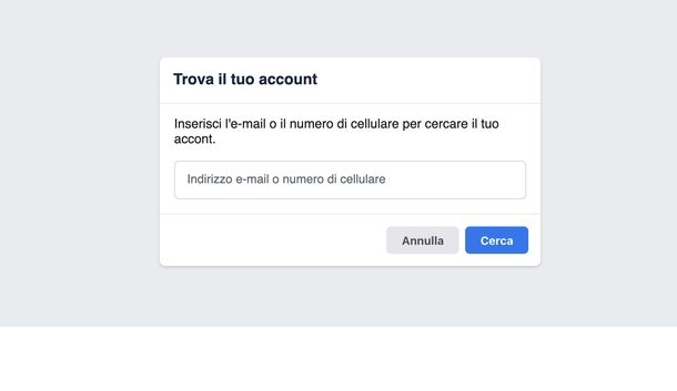 Recuperare account Facebook
