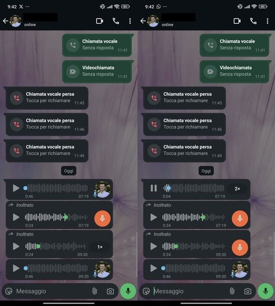 Velocizzare audio WhatsApp Android
