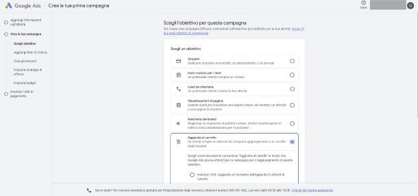 Creazione Campagna Google Ads