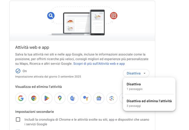 Controllare cronologia attivita