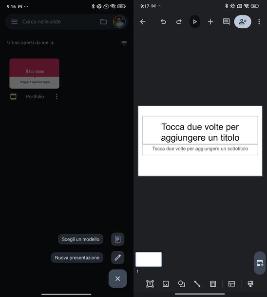 Presentazioni Google Android
