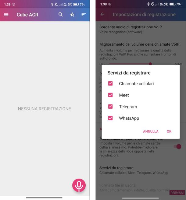 Come registrare chiamate WhatsApp Android